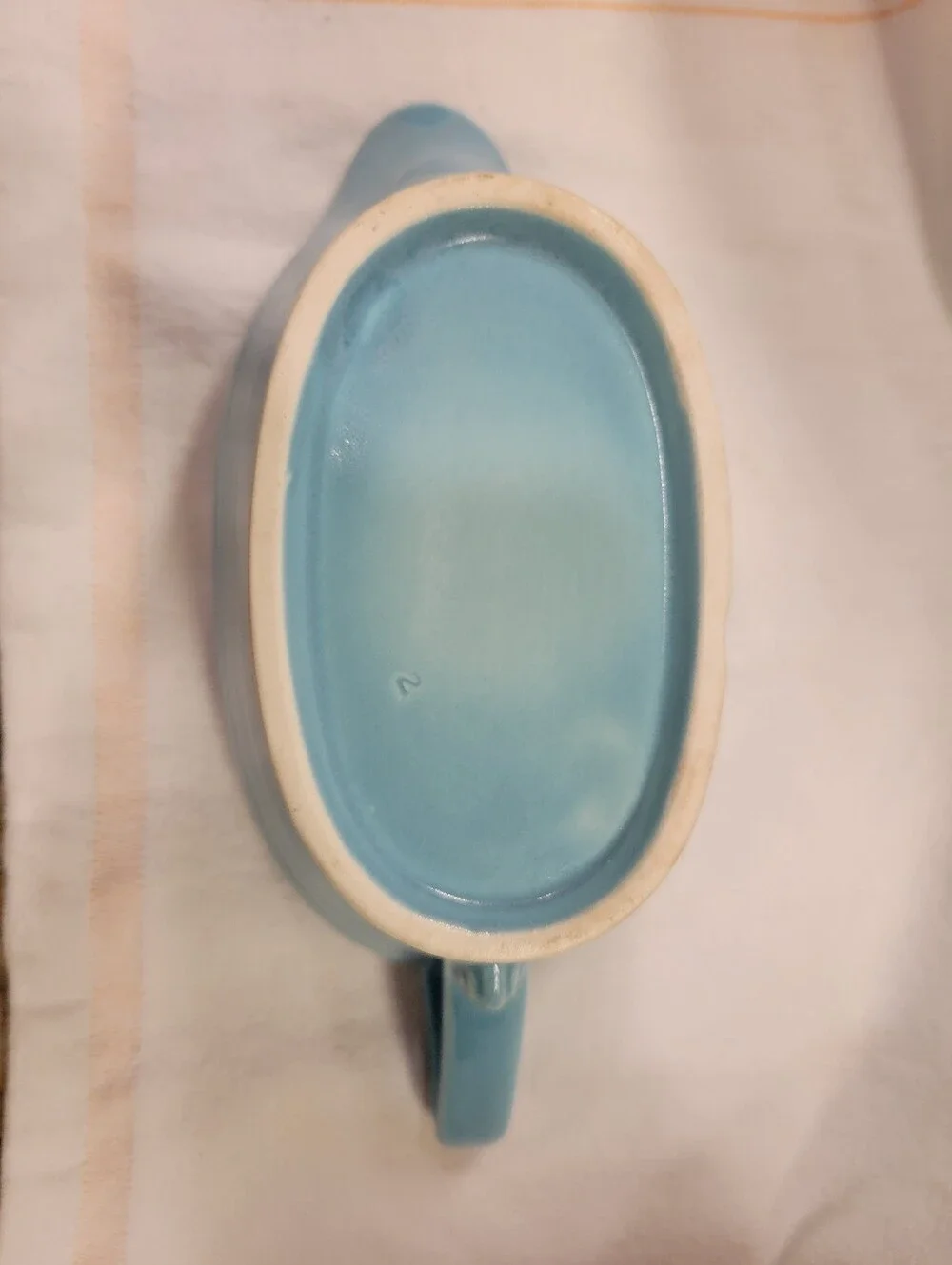 Vintage Homer Laughlin Harlequin Turquoise Sauce Boat Gravy Boat